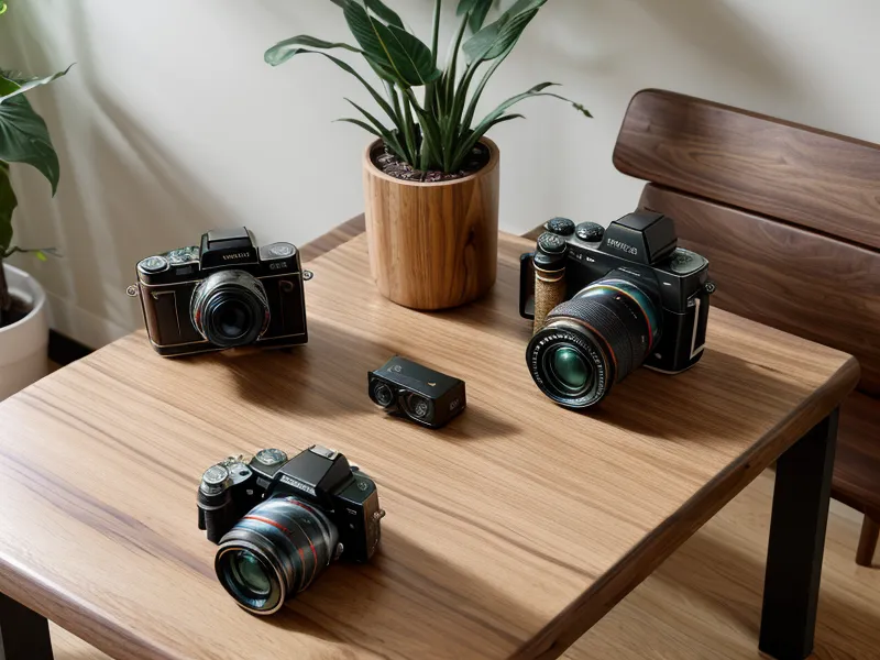 Gedrucktes Immobilien-Exposé mit professionell bearbeiteten Fotos auf einem Tisch